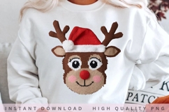 Crochet Reindeer Christmas PNG, Cute Amigurumi Reindeer Product Image 1
