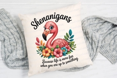 Cartoon Flamingo Shenanigans Sublimation PNG Product Image 2