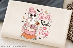 Ghost Mode In Pink PNG, Pink Ghost Pumpkin Sublimation Product Image 2