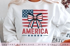 Patriotic America Bow PNG Design Product Image 2