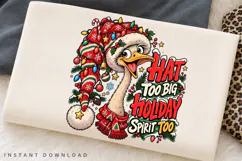 Funny Duck Holiday Hat Too Big Christmas Winter Festive PNG Product Image 2