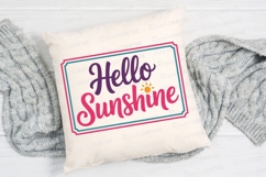 Hello Sunshine Text Design in Pink Purple Sublimation PNG Product Image 2
