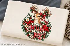 Cute Reindeer Christmas Holiday Joy Winter Design PNG Product Image 2