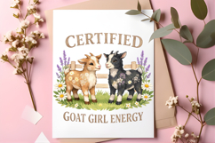 Certified Goat Girl Energy PNG Design Product Image 1