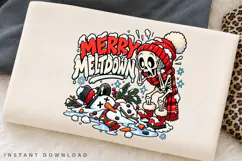 Merry Meltdown Skeleton Snowman Winter Christmas Holiday Product Image 2