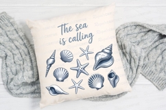 Seashells and Starfish Illustration with Sublimation PNG Product Image 4