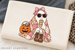 Coquette Bow Ghost PNG, Pink Ghost Coffee Sublimation Product Image 3