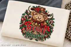Cute Highland Cow Merry and Mighty Christmas Winter Holiday Product Image 2