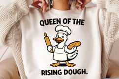 Queen of the Rising Dough Funny Baker Duck PNG Design Product Image 2