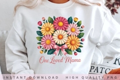 One Loved Mama Floral PNG Design Product Image 1
