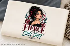 Fierce But Still Soft PNG Sublimation Design, Glam Red Product Image 3
