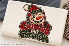 Chilled But Cheerful PNG Sublimation Design, Rustic Product Image 2