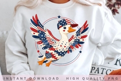 Patriotic Duck PNG Design, Cute American Flag Duck Product Image 2