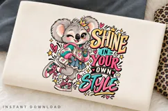 Cute Koala Shine In Your Own Style Inspirational Colorful Product Image 2