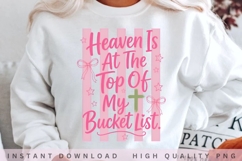 Heaven Bucket List Faux Applique PNG Design Product Image 1