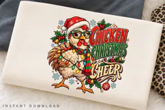Cute Chicken Christmas Cheer Festive Holiday Winter PNG Product Image 2