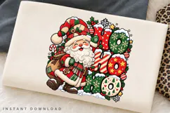 Merry Christmas Santa Claus Holiday Snow Winter Festive PNG Product Image 1