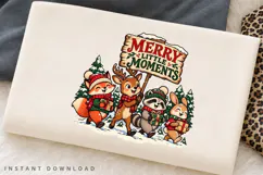 Merry Little Moments PNG Sublimation Design, Cute Woodland Product Image 2