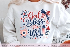 God Bless The USA PNG Design, Patriotic 4th of July Product Image 2
