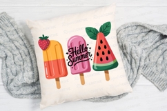 Summer Popsicles with Strawberry Watermelon Sublimation PNG Product Image 4