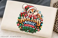 Cute Squirrel Holiday Magic Christmas Winter Festive Design Product Image 2