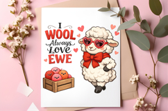 I Wool Always Love Ewe Sheep Valentine PNG Design Product Image 6