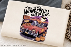It's The Most Wonderful Time Of Year Halloween PNG, Skeleton Product Image 3