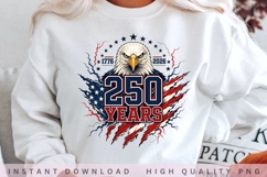 250 Years Eagle USA PNG Design, Patriotic American Eagle Product Image 2