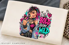 Be Bold Stay Wild Edgy Alternative Girl Neon Punk Inspired Product Image 2