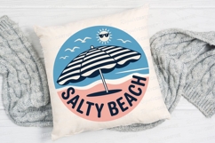 Salty Beach Design Illustration with Umbrella Sublimation Product Image 2