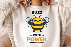 Buzz With Power Cute Strong Bee Design Product Image 4