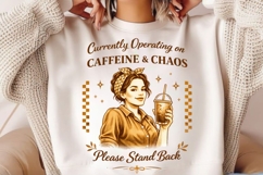 Currently Operating On Caffeine And Chaos PNG Design Product Image 2