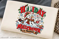 Funny Snowman Holiday Meltdown Christmas Winter Hot Cocoa Product Image 2