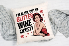 Retro Woman with Text I&#039;m Made Out of Sublimation PNG Product Image 2