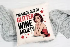 Retro Woman with Text I'm Made Out of Sublimation PNG Product Image 2