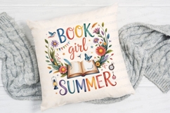 Book Girl Summer Creative Watercolor Sublimation PNG Product Image 2