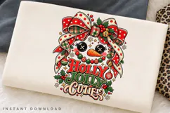 Cute Snowman Holly Jolly Christmas Bow Holiday Winter PNG Product Image 2