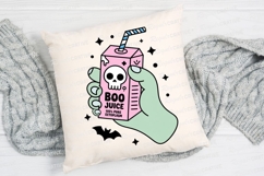 Zombie Hand Holding Boo Juice Box with Skull Sublimation PNG Product Image 2