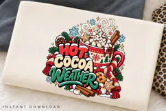 Hot Cocoa Winter Christmas Cozy Holiday Design PNG Product Image 2