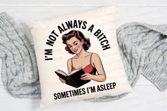 Retro Woman Reading Book with Sarcastic Sublimation PNG Product Image 2