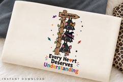 Every Heart Deserves Understanding PNG, Halloween Bats Product Image 2
