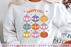 Happy Fall Pumpkin PNG, Cute Autumn Pumpkin Sublimation Product Image 2