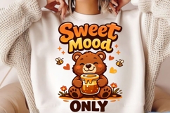 Sweet Mood Only Bear PNG, Cute Honey Bear PNG Design Product Image 2