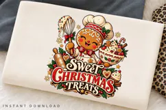Sweet Christmas Treats Gingerbread Chef Baking Holiday PNG Product Image 2