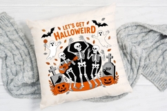 Halloween Skeletons Party with Pumpkins Sublimation PNG Product Image 2