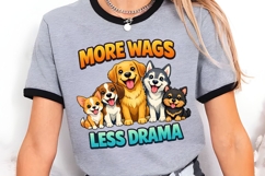 More Wags Less Drama PNG, Funny Dog Lover Quote PNG Product Image 2
