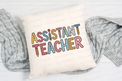 Assistant Teacher Creative Typography With Sublimation PNG Product Image 2