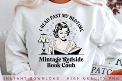 Vintage Redside Book Club PNG, I Read Past My Bedtime Product Image 1