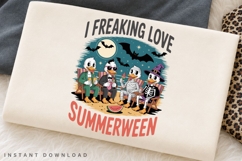 I Freaking Love Summerween PNG, Funny Duck Halloween PNG, Product Image 2