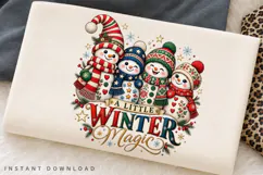 A Little Winter Magic Snowman Family Christmas Holiday PNG Product Image 2